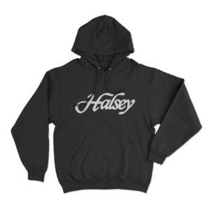 Halsey Script Logo Unisex Hoodie Black
