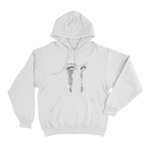 Sad Eyes Unisex Hoodie White